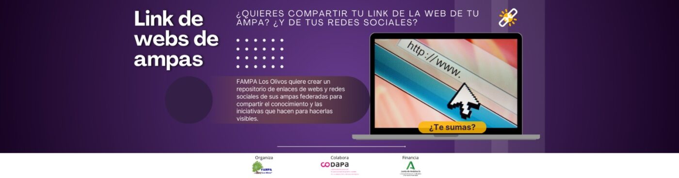 Envíanos el enlace a la web de tu AMPA