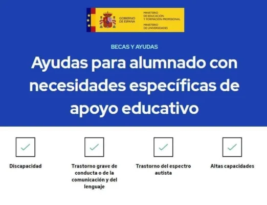 ayudas para alumado neae necesidad especifica apoyo educativo