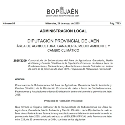 Resolucion provisional subvenciones